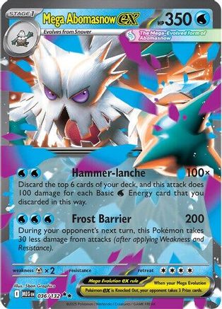 Image of Mega Abomasnow ex (036/132) [Mega Evolution: Base Set]