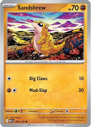 Image of Sandshrew (068/132) [Mega Evolution: Base Set]