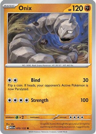 Image of Onix (070/132) [Mega Evolution: Base Set]