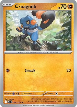 Image of Croagunk (078/132) [Mega Evolution: Base Set]