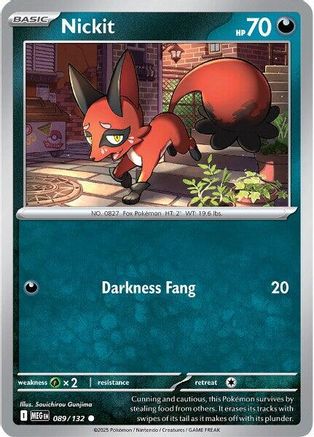 Image of Nickit (089/132) [Mega Evolution: Base Set]