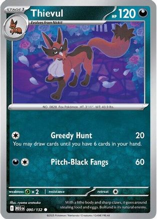 Image of Thievul (090/132) [Mega Evolution: Base Set]