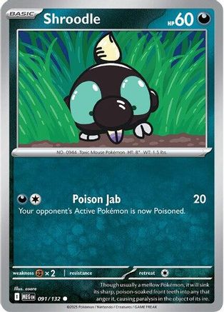 Image of Shroodle (091/132) [Mega Evolution: Base Set]