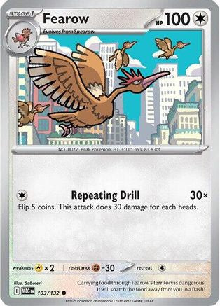 Image of Fearow (103/132) [Mega Evolution: Base Set]