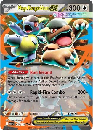 Image of Mega Kangaskhan ex (104/132) [Mega Evolution: Base Set]
