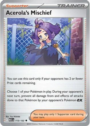 Image of Acerola's Mischief (113/132) [Mega Evolution: Base Set]