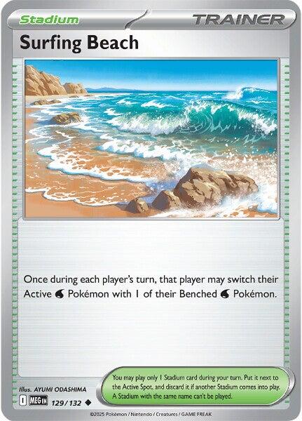 Image of Surfing Beach (129/132) [Mega Evolution: Base Set]