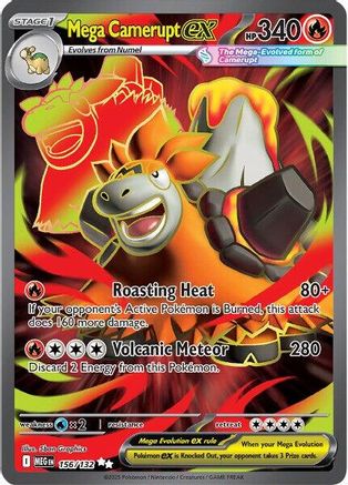 Image of Mega Camerupt ex (156/132) [Mega Evolution: Base Set]