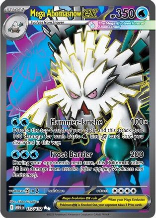 Image of Mega Abomasnow ex (157/132) [Mega Evolutions: Base Set]