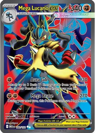 Image of Mega Lucario ex (160/132) [Mega Evolution: Base Set]
