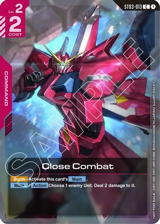 Image of Close Combat (Championship Participation Pack 01) (ST03-013) - Gundam Promotional Cards Holofoil