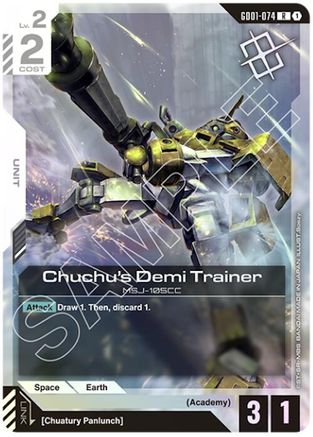 Image of Chuchu's Demi Trainer (Judge Pack 01) (GD01-074) - Gundam Promotional Cards Holofoil
