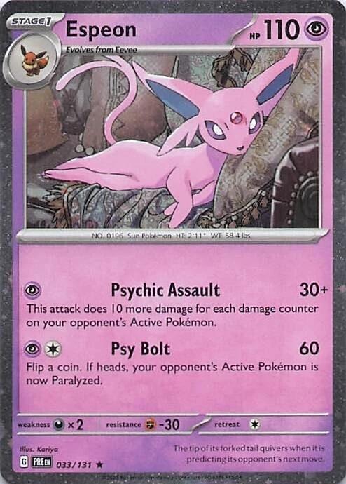 Image of Espeon (033/131) (Cosmos Holo) [Miscellaneous Cards]