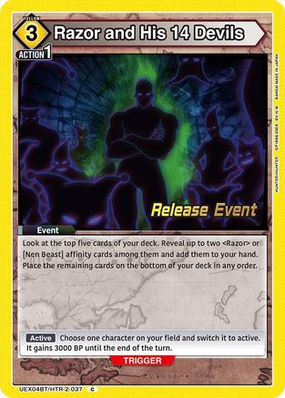 Image of Razor and His 14 Devils (UEX04BT/HTR-2-037) - UEX04BT HUNTER X HUNTER Vol2 Release Event Cards