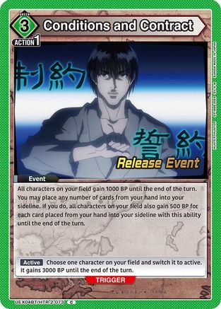 Image of Conditions and Contract (UEX04BT/HTR-2-073) - UEX04BT HUNTER X HUNTER Vol2 Release Event Cards