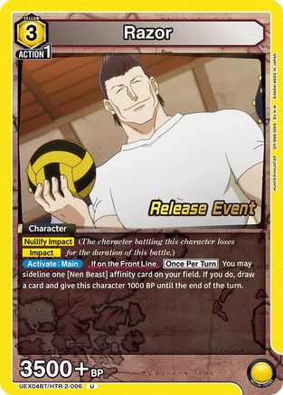 Image of Razor (006) (UEX04BT/HTR-2-006) - UEX04BT HUNTER X HUNTER Vol2 Release Event Cards
