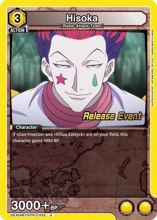 Image of Hisoka (022) (UEX04BT/HTR-2-022) - UEX04BT HUNTER X HUNTER Vol2 Release Event Cards