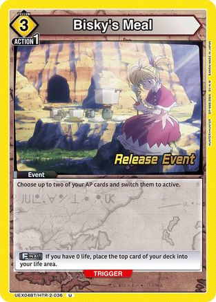 Image of Bisky's Meal (UEX04BT/HTR-2-036) - UEX04BT HUNTER X HUNTER Vol2 Release Event Cards