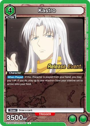 Image of Kastro (UEX04BT/HTR-2-063) - UEX04BT HUNTER X HUNTER Vol2 Release Event Cards