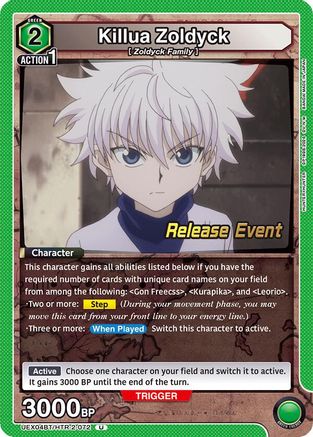 Image of Killua Zoldyck (072) (UEX04BT/HTR-2-072) - UEX04BT HUNTER X HUNTER Vol2 Release Event Cards