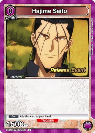 Image of Hajime Saito (035) (UE11BT/RNK-1-035) - UE11BT Rurouni Kenshin Release Event Cards