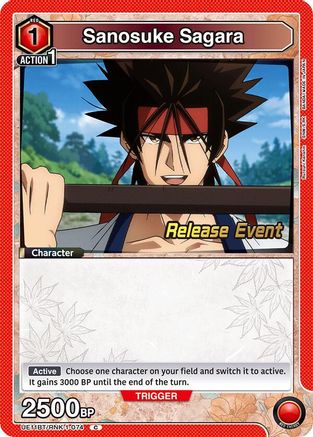 Image of Sanosuke Sagara (074) (UE11BT/RNK-1-074) - UE11BT Rurouni Kenshin Release Event Cards