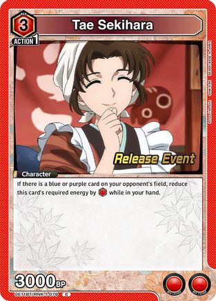 Image of Tae Sekihara (UE11BT/RNK-1-079) - UE11BT Rurouni Kenshin Release Event Cards
