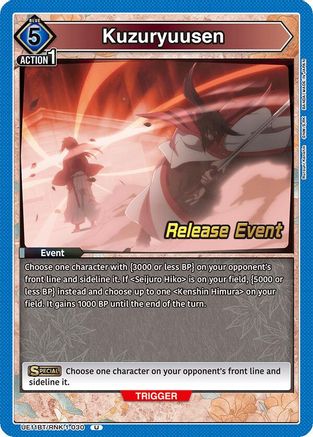 Image of Kuzuryuusen (UE11BT/RNK-1-030) - UE11BT Rurouni Kenshin Release Event Cards