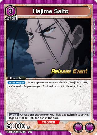 Image of Hajime Saito (037) (UE11BT/RNK-1-037) - UE11BT Rurouni Kenshin Release Event Cards