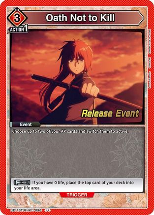 Image of Oath Not to Kill (UE11BT/RNK-1-096) - UE11BT Rurouni Kenshin Release Event Cards