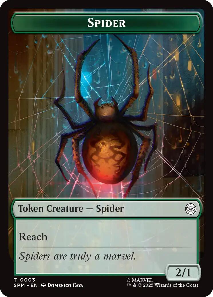 Image of Spider // Food Double-Sided Token [Marvel's Spider-Man Tokens]