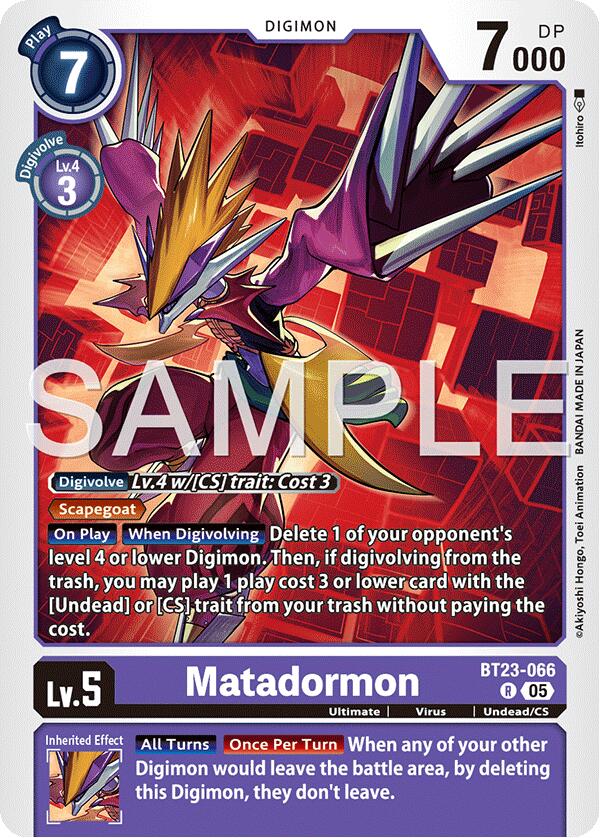 Image of Matadormon [BT23-066] [Hackers' Slumber]