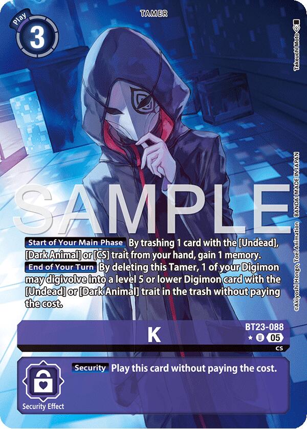 Image of K [BT23-088] (Alternate Art) [Hackers' Slumber]