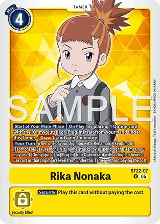 Image of Rika Nonaka [ST22-07] [Starter Deck: Amethyst Mandala Advanced Deck Set]