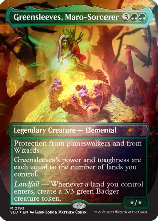 Image of Greensleeves, Maro-Sorcerer (Rainbow Foil) (SLD-2193) - Secret Lair Drop Series Foil