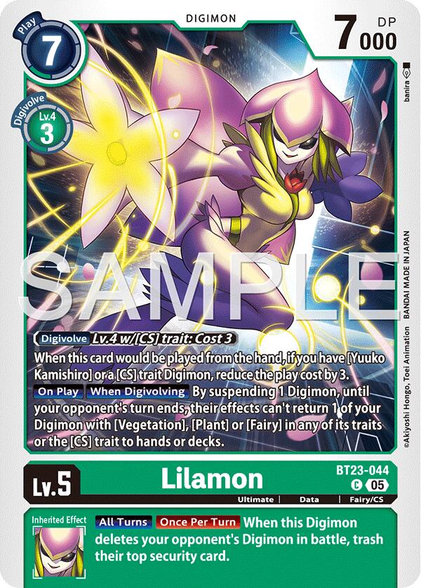 Image of Lilamon [BT23-044] [Hackers' Slumber]