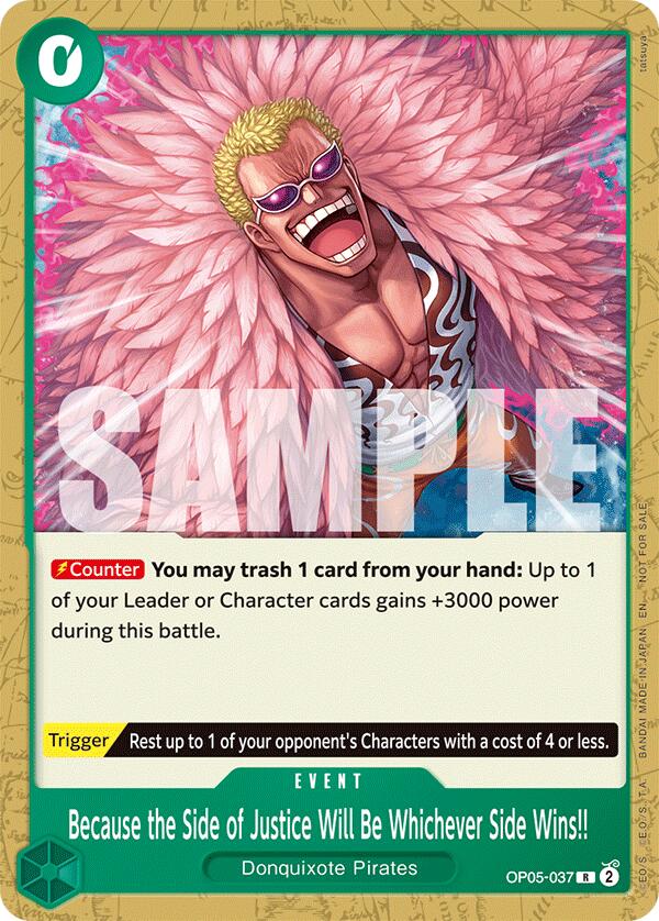 Image of Because the Side of Justice Will Be Whichever Side Wins!! (Tournament Pack 2025 Vol. 4) [One Piece Promotion Cards]