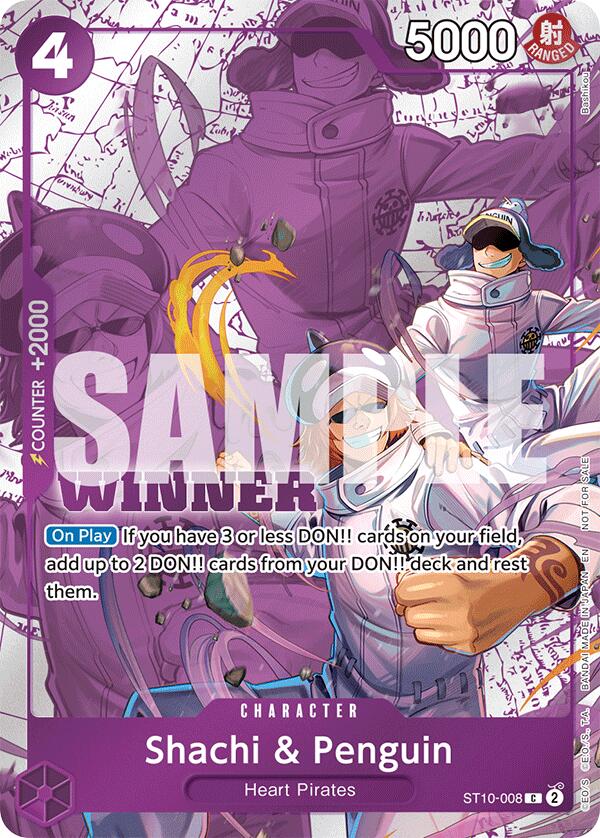 Image of Shachi & Penguin (Winner Pack 2025 Vol. 4) [One Piece Promotion Cards]