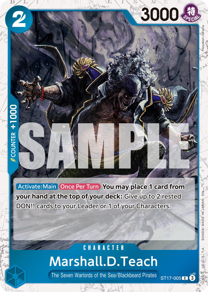 Image of Marshall.D.Teach (ST17-005) (Pirate Foil) [Premium Booster -The Best- Vol. 2]