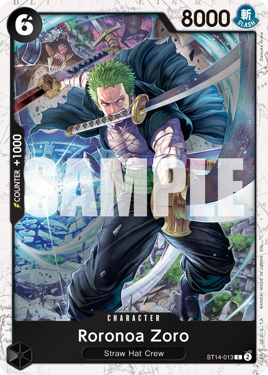 Image of Roronoa Zoro (ST14-013) (Pirate Foil) [Premium Booster -The Best- Vol. 2]