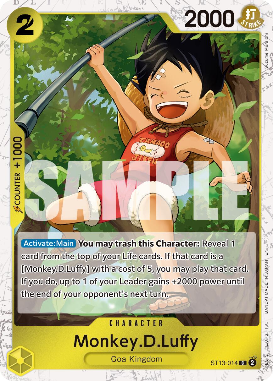 Image of Monkey.D.Luffy (ST13-014) (Pirate Foil) [Premium Booster -The Best- Vol. 2]