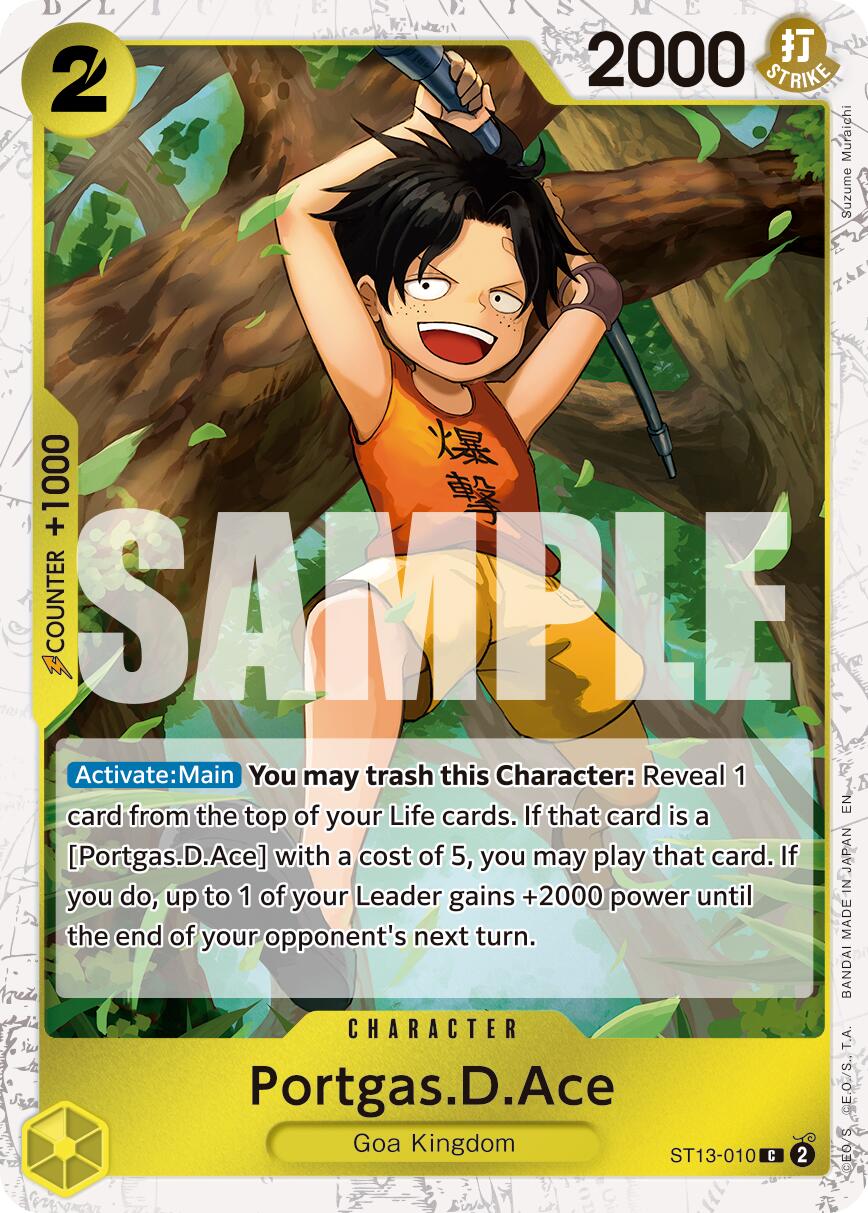 Image of Portgas.D.Ace (ST13-010) (Pirate Foil) [Premium Booster -The Best- Vol. 2]