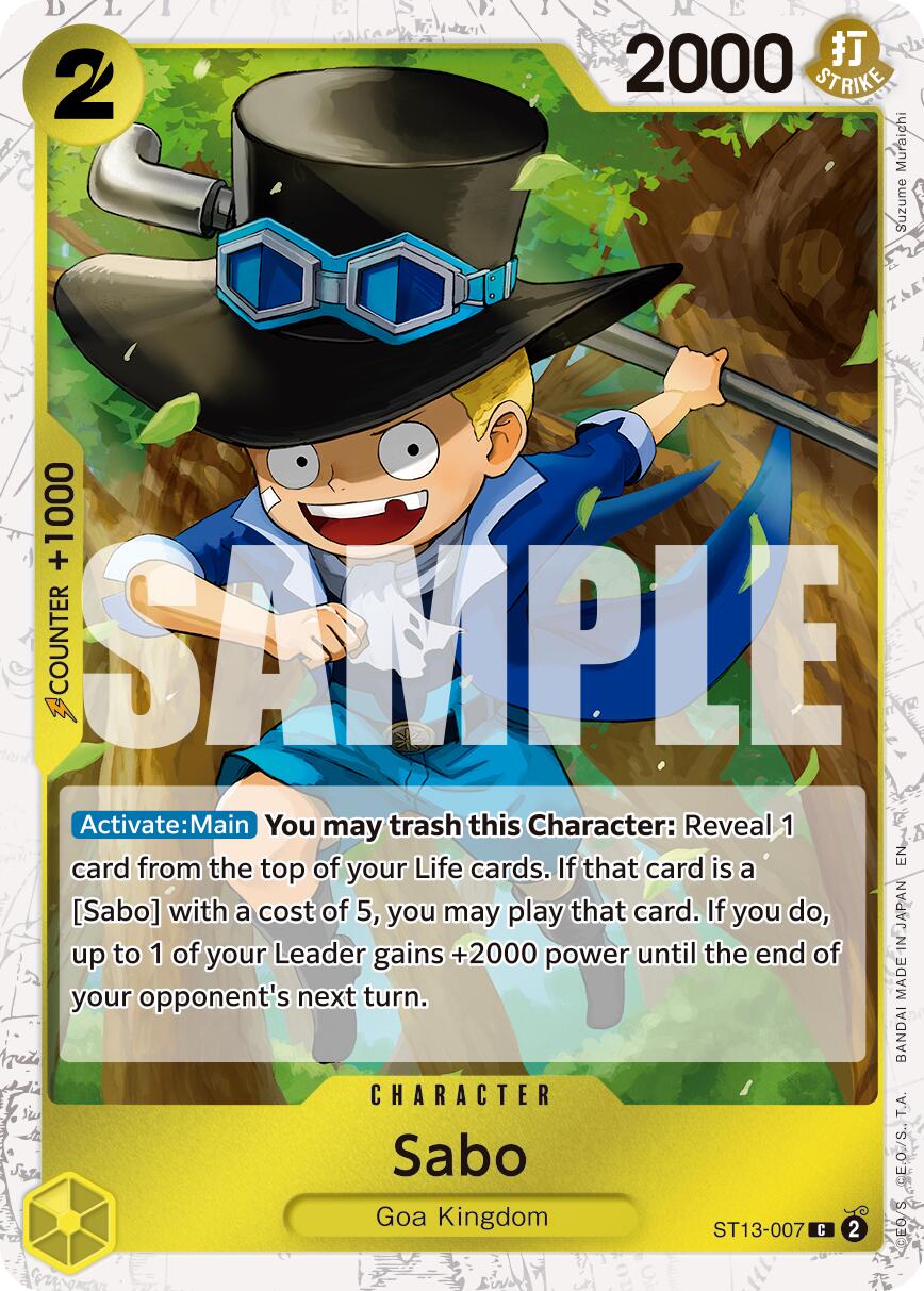 Image of Sabo (ST13-007) (Pirate Foil) [Premium Booster -The Best- Vol. 2]