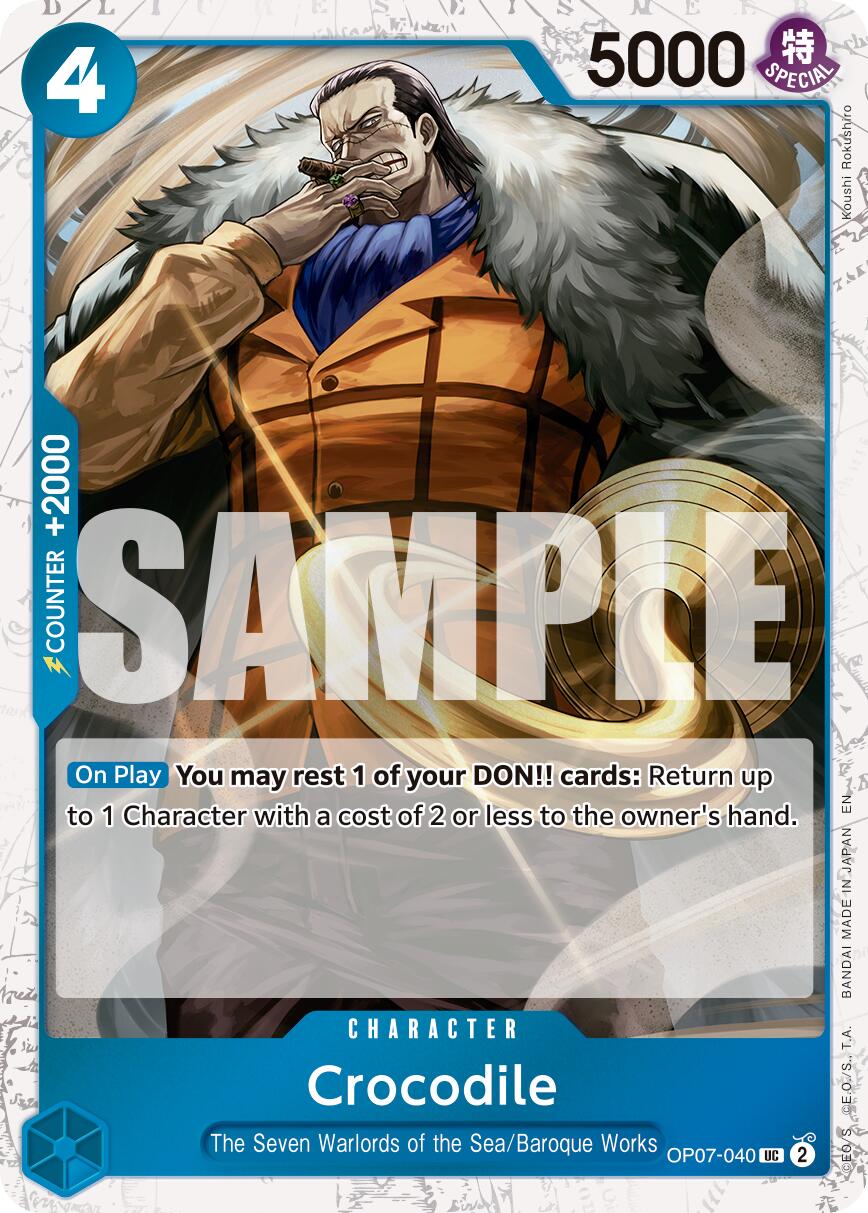 Image of Crocodile (OP07-040) (Pirate Foil) [Premium Booster -The Best- Vol. 2]