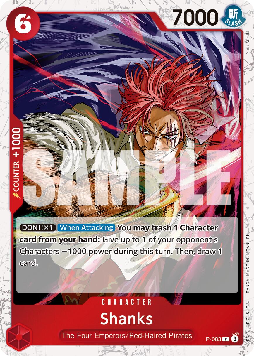 Image of Shanks (P-083) (Pirate Foil) [Premium Booster -The Best- Vol. 2]