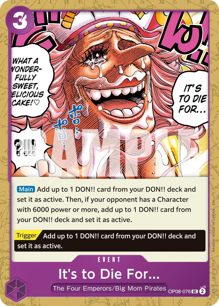 Image of It's to Die For (Reprint) [Premium Booster -The Best- Vol. 2]
