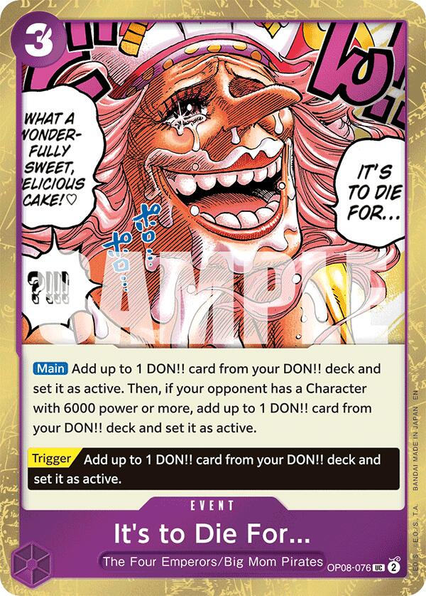 Image of It's to Die For (Pirate Foil) [Premium Booster -The Best- Vol. 2]