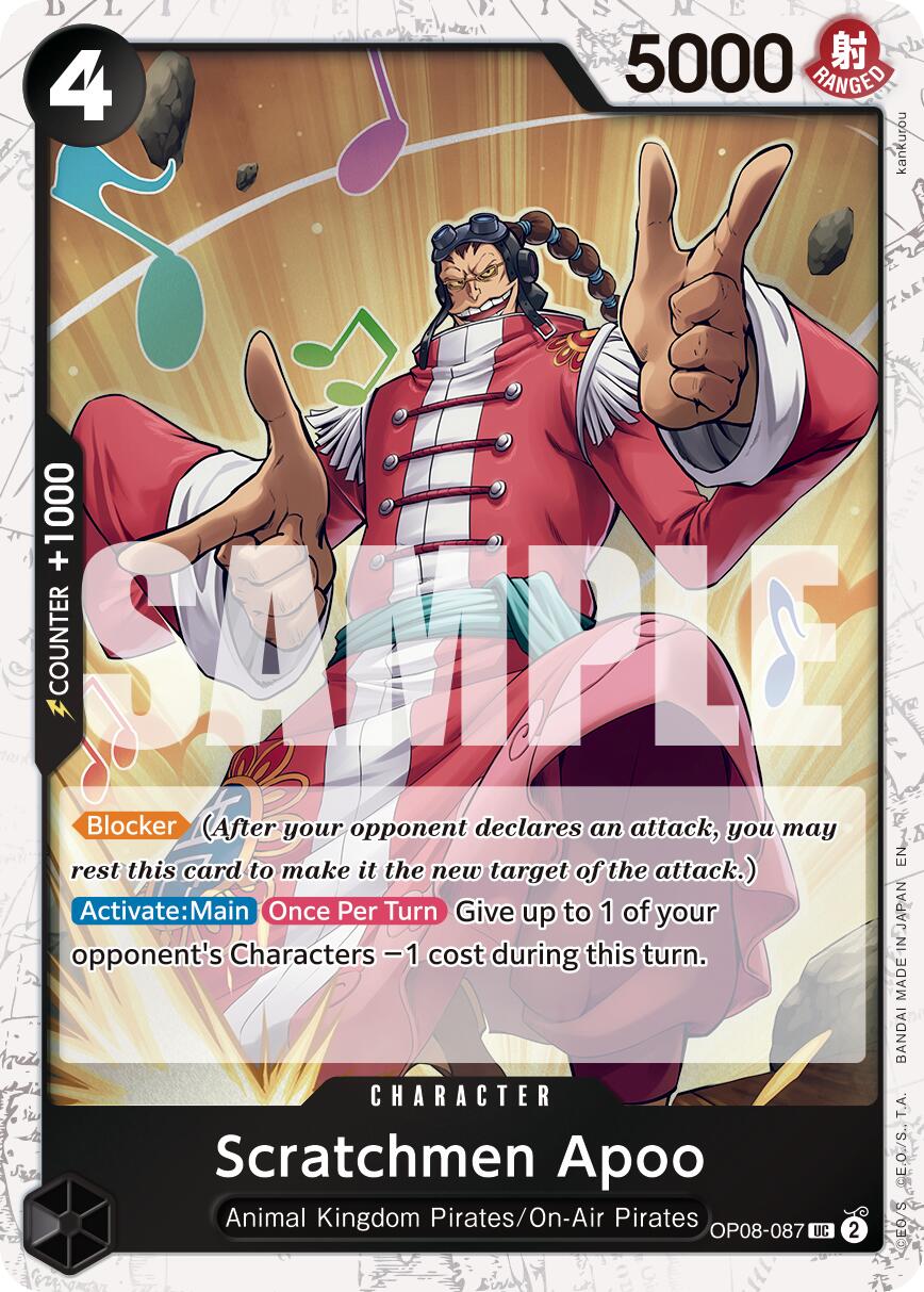 Image of Scratchmen Apoo (OP08-087) (Pirate Foil) [Premium Booster -The Best- Vol. 2]