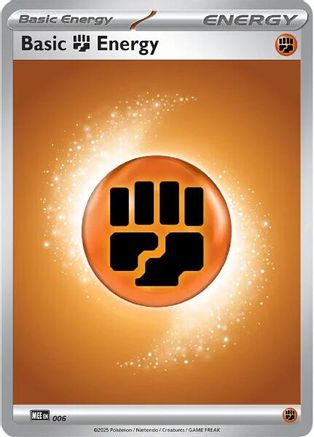 Image of Basic Fighting Energy 006  - Reverse Holofoil MEE Mega Evolution Energies - Common
