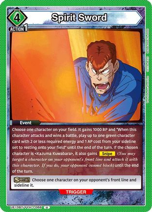 Image of Spirit Sword (Box Topper Foil) (UE13BT/YYH-1-066) - UE13BT Yu Yu Hakusho Ghost Files Foil